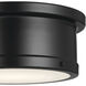 Serca 2 Light 14.25 inch Black Flush Mount Ceiling Light
