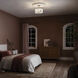 Malen LED 15.5 inch Champagne Bronze Semi Flush Mount Ceiling Light
