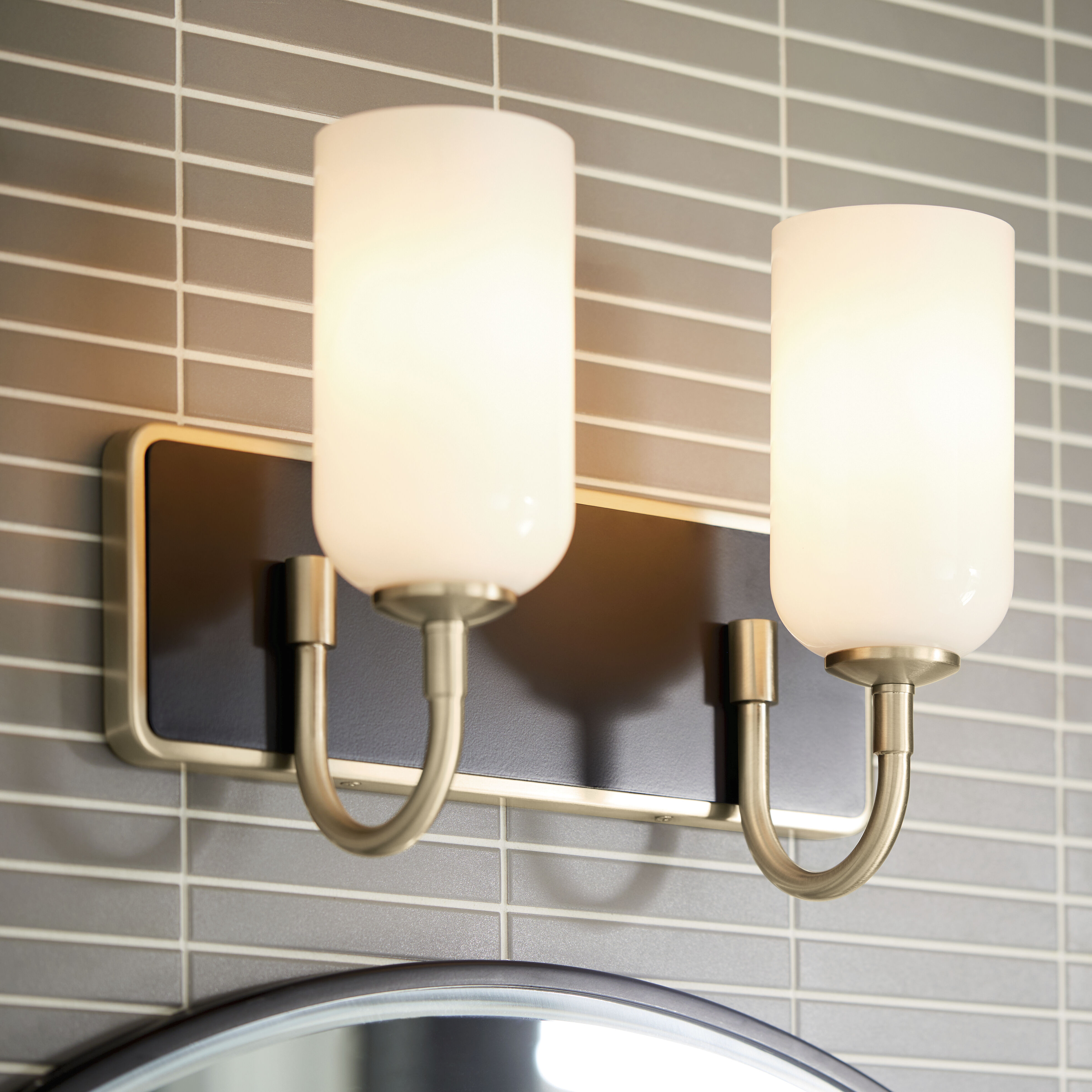 Solia LED 14.25 inch Champagne Bronze with Black Bathroom Vanity Light Wall Light