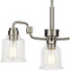 Aivian 3 Light 22.75 inch Nickel Textured Chandelier Ceiling Light, Small