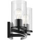 Crosby 3 Light 23 inch Black Bath Light Wall Light