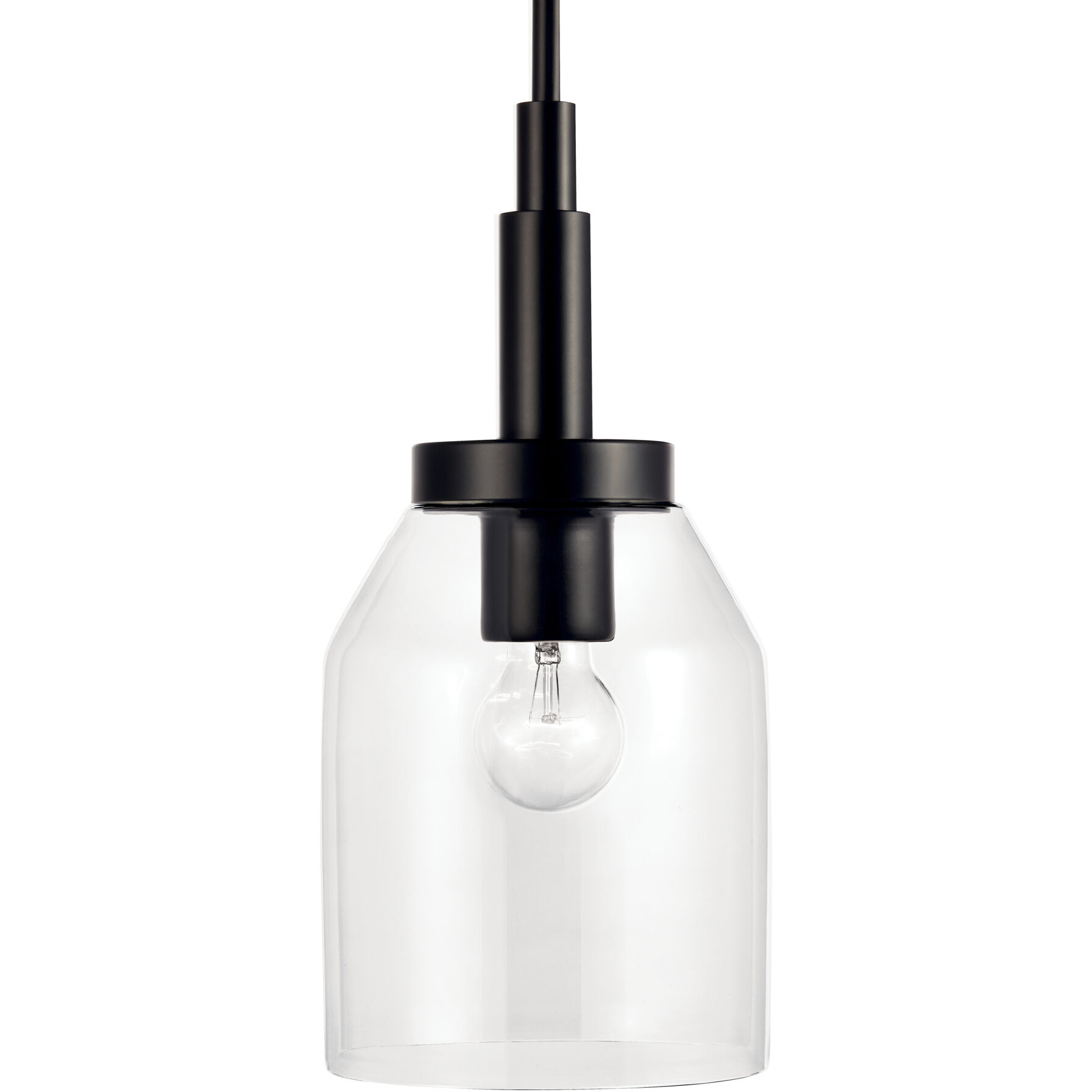 Kichler 52725BK Madden 1 Light Black Mini Pendant Ceiling Light