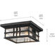 Beacon Square 2 Light 12 inch Textured Black Outdoor Flush
