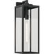 Branner 1 Light 24 inch Black Textured Outdoor Wall, Large