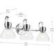 Farum 3 Light 26 inch Chrome Vanity Light Wall Light