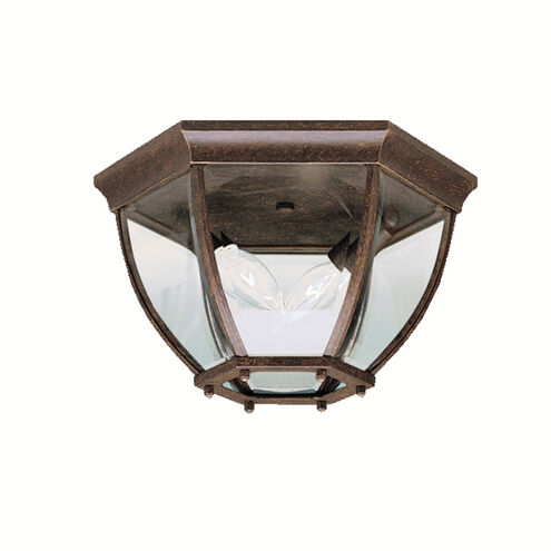 Independence 2 Light 12 inch Tannery Bronze Outdoor Flush & Semi Flush Mt
