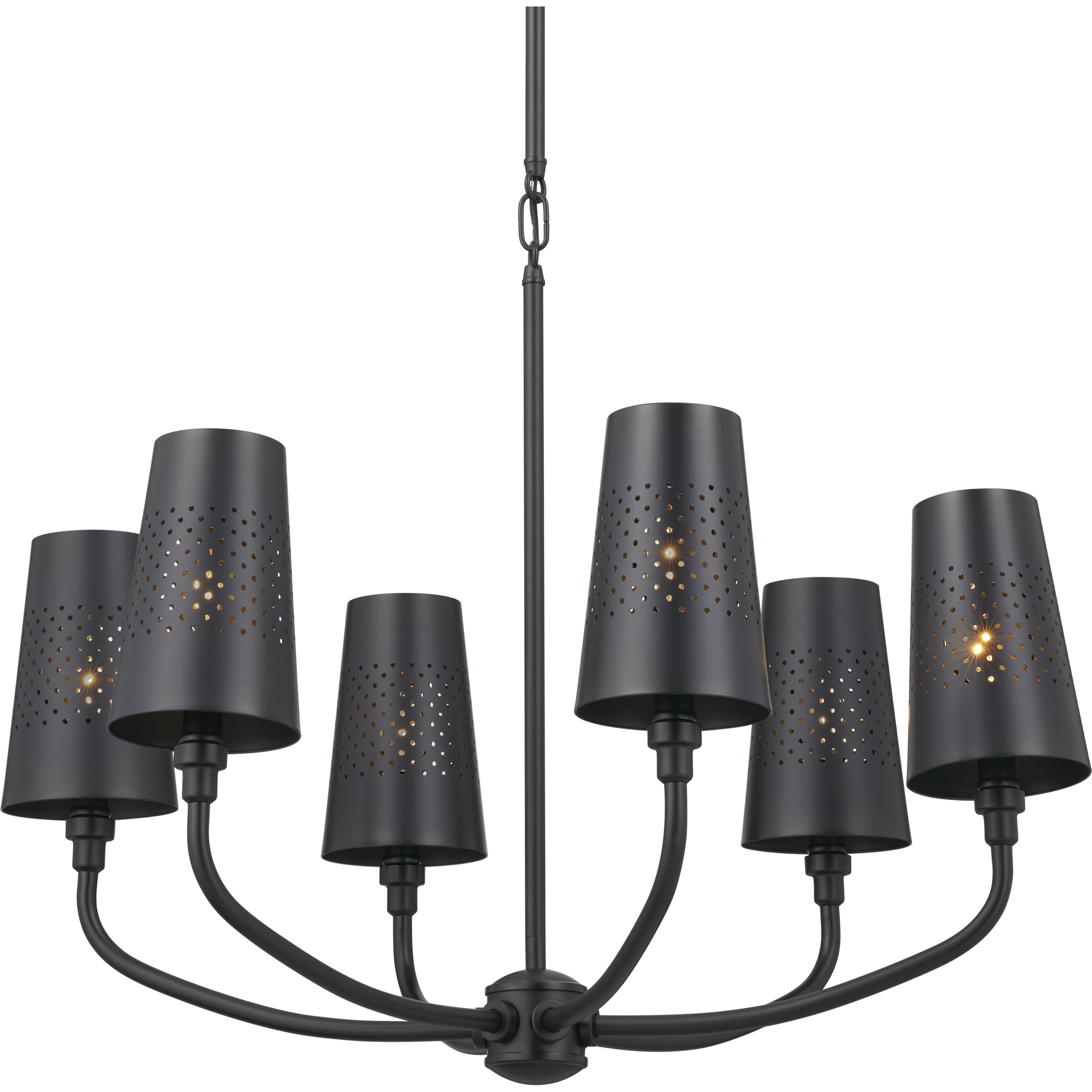 Adeena 6 Light 26.75 inch Black Chandelier Ceiling Light