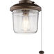 Yorke LED Weathered Copper Powder Coat Fan Light Kit