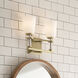 Rosalind 2 Light 14.25 inch Brushed Natural Brass Bath Vanity Light Wall Light