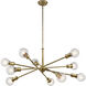 Armstrong 10 Light 47 inch Natural Brass Chandelier 1 Tier Large Ceiling Light, 1 Tier Large