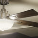 Vinea 52 inch Brushed Stainless Steel with Black Blades Ceiling Fan