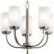 Kennewick 5 Light 18.5 inch Brushed Nickel Chandelier 1 Tier Medium Ceiling Light