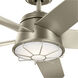 Daya 54 inch Brushed Nickel with Silver Blades Ceiling Fan