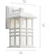 Beacon Square 1 Light 12 inch White Outdoor Wall, Small