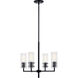 Velestino 4 Light Black Chandelier Ceiling Light