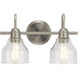 Avery 2 Light 15 inch Brushed Nickel Wall Mt Bath 2 Arm Wall Light
