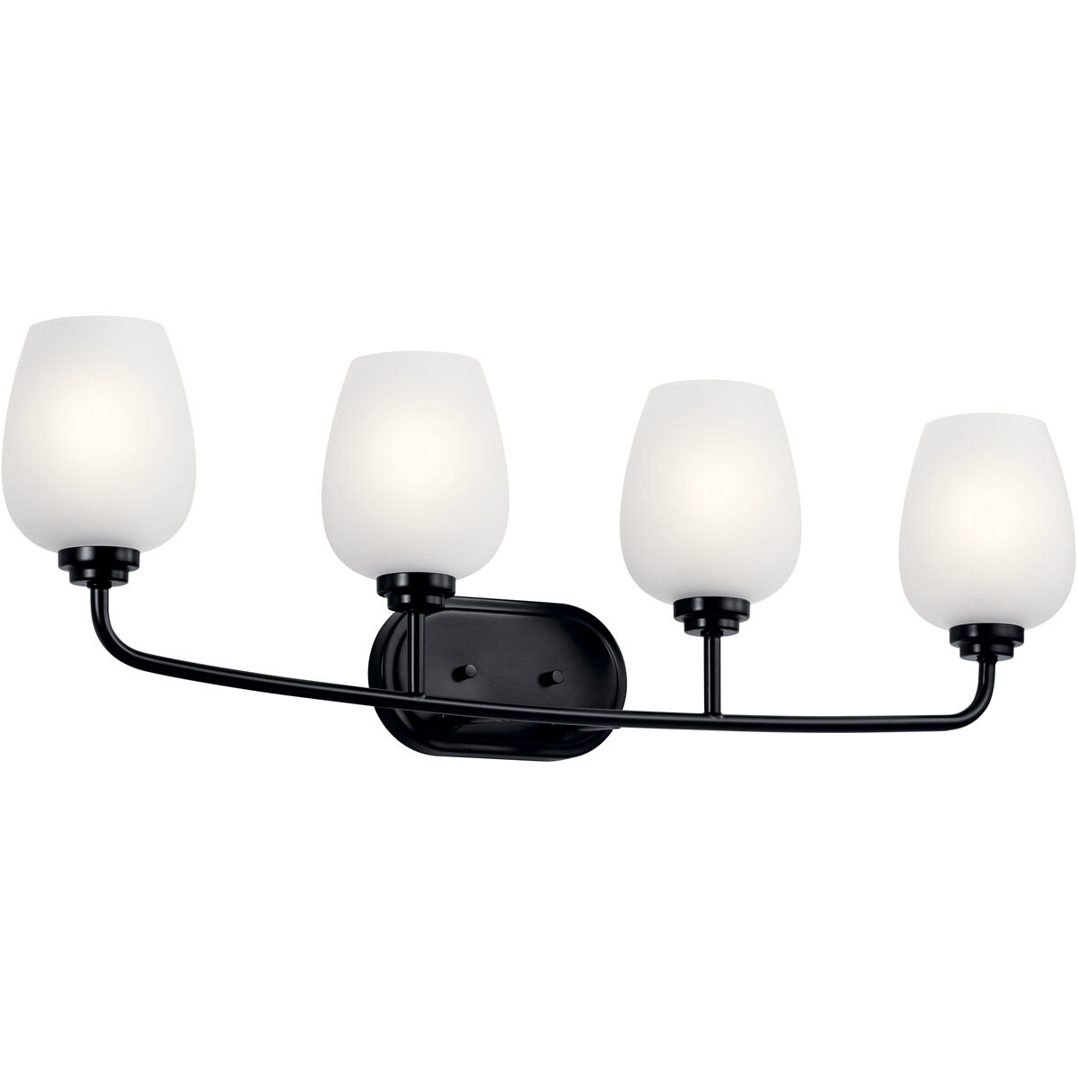 Valserrano 4 Light 34 inch Black Wall Mt Bath 4 Arm Wall Light
