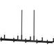 Erzo 10 Light 12.75 inch Black Chandelier Ceiling Light, Single