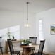 Everly 1 Light 14 inch Brushed Nickel Pendant Ceiling Light in Clear Seeded