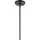 Laria 1 Light Black Pendant Ceiling Light in Opal