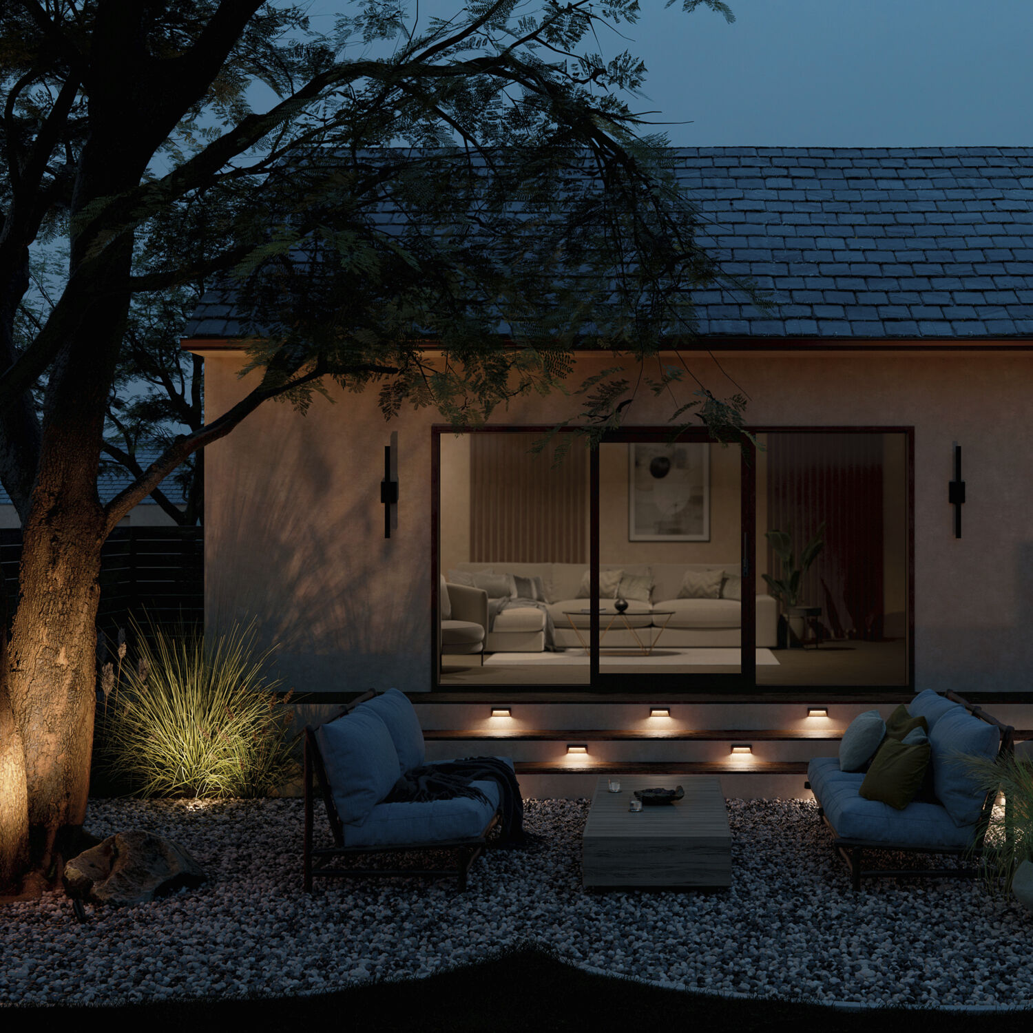 Nocar LED 30 inch Black Textured Outdoor Wall, Large