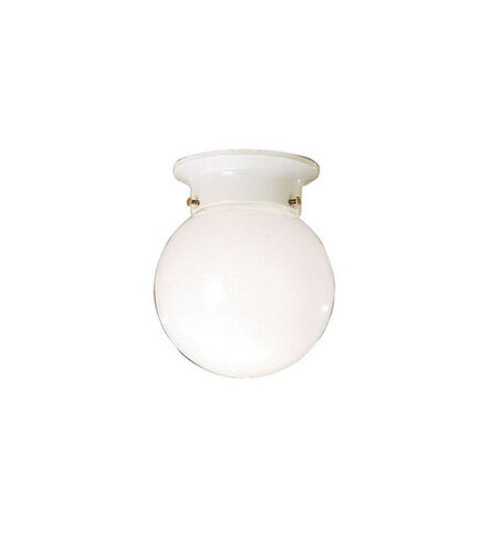 Ceiling Space 1 Light 6 inch White Flush Mount Light Ceiling Light