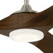 Mylo 52 inch Painted Brushed Nickel with Natural Walnut Blades Ceiling Fan