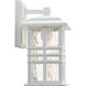 Beacon Square 1 Light 12 inch White Outdoor Wall, Small