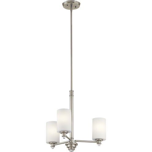 Joelson 3 Light 20 inch Brushed Nickel Chandelier 1 Tier Small Ceiling Light in Incandescent, 1 Tier Small