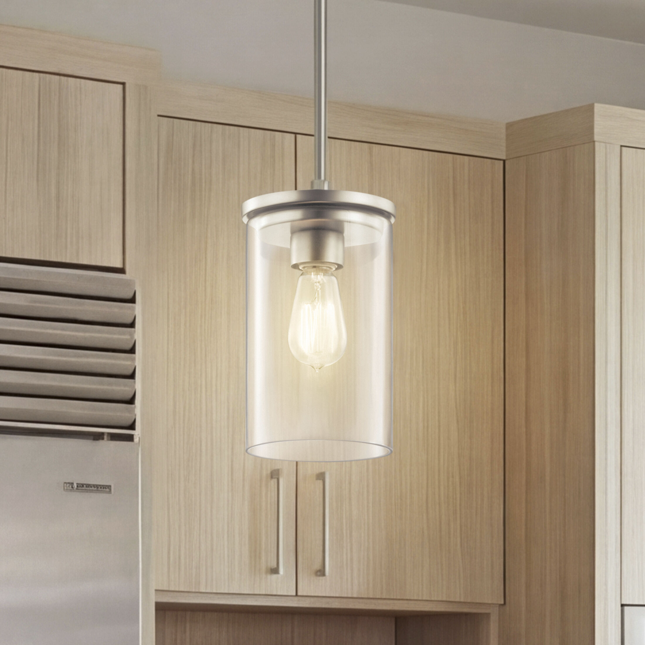 Crosby 1 Light 6 inch Brushed Nickel Mini Pendant Ceiling Light
