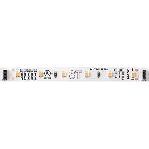 8T Tape Light LED White Material (Not Painted) 3000K 4 inch 24V LED Dry Tape