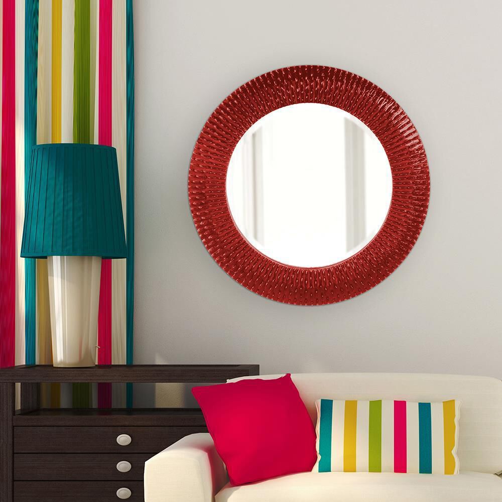 Bergman 32 X 32 inch Glossy Red Wall Mirror