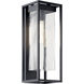 Mercer 1 Light 24 inch Black with Silver Highlights Outdoor Wall Sconce, Large