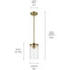 Crosby 1 Light Natural Brass Mini Pendant Ceiling Light