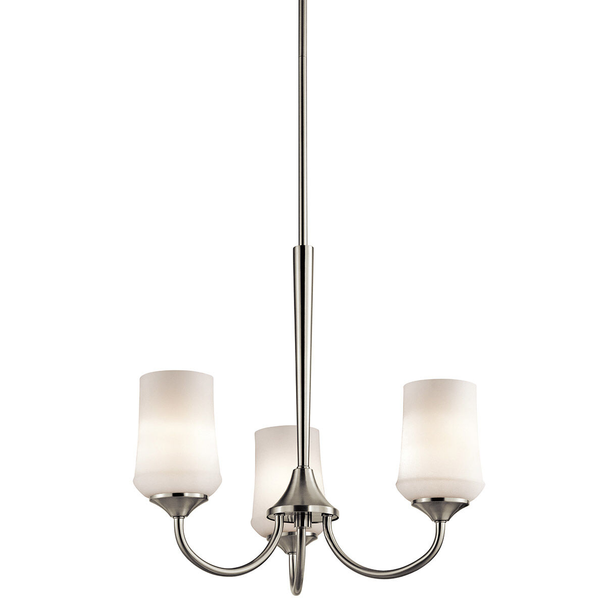 Aubrey 3 Light 21.5 inch Brushed Nickel Chandelier 1 Tier Small Ceiling Light in Incandescent, 1 Tier Small