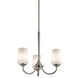 Aubrey 3 Light 22 inch Brushed Nickel Chandelier 1 Tier Small Ceiling Light in Incandescent, 1 Tier Small