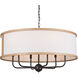 Homestead Heddle 6 Light 31 inch Anvil Iron Chandelier Ceiling Light, Heddle