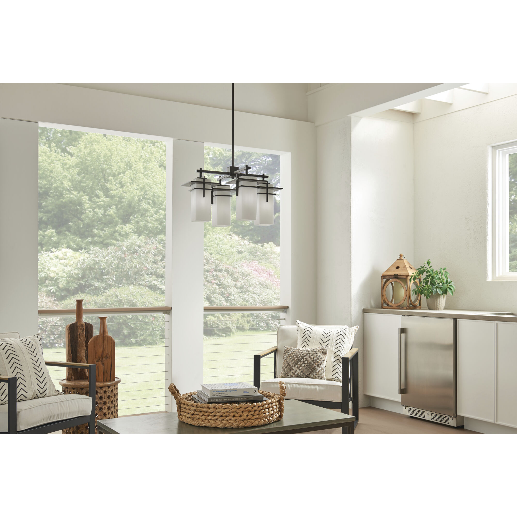 Caterham 4 Light 21 inch Olde Bronze Outdoor Chandelier