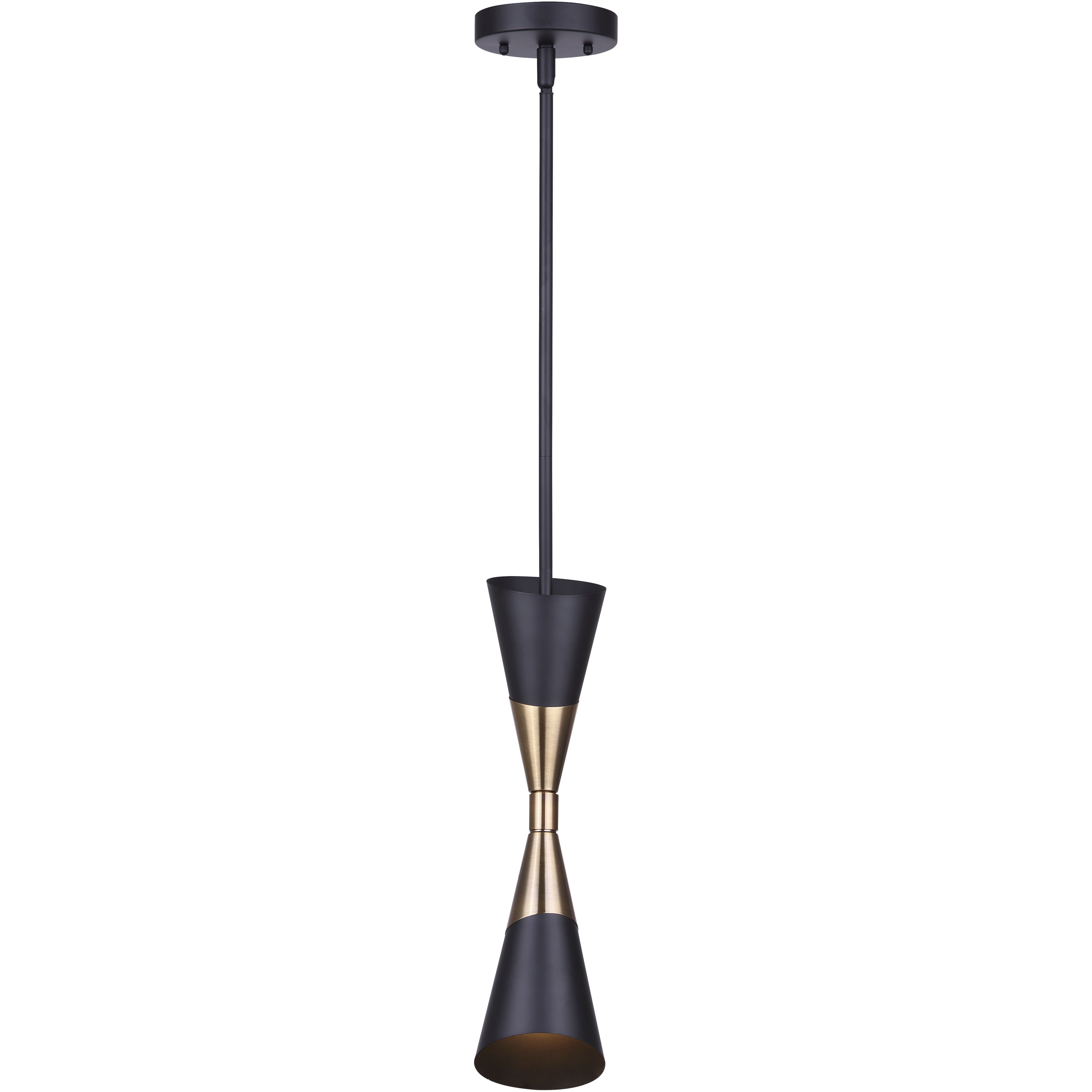 Emlen 1 Light 4.75 inch Black/Gold Pendant Lighting Ceiling Light