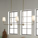Pallas 3 Light 4.5 inch Brushed Natural Brass Chandelier Ceiling Light