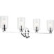 Gioe 4 Light 32.25 inch Chrome Vanity Light Wall Light
