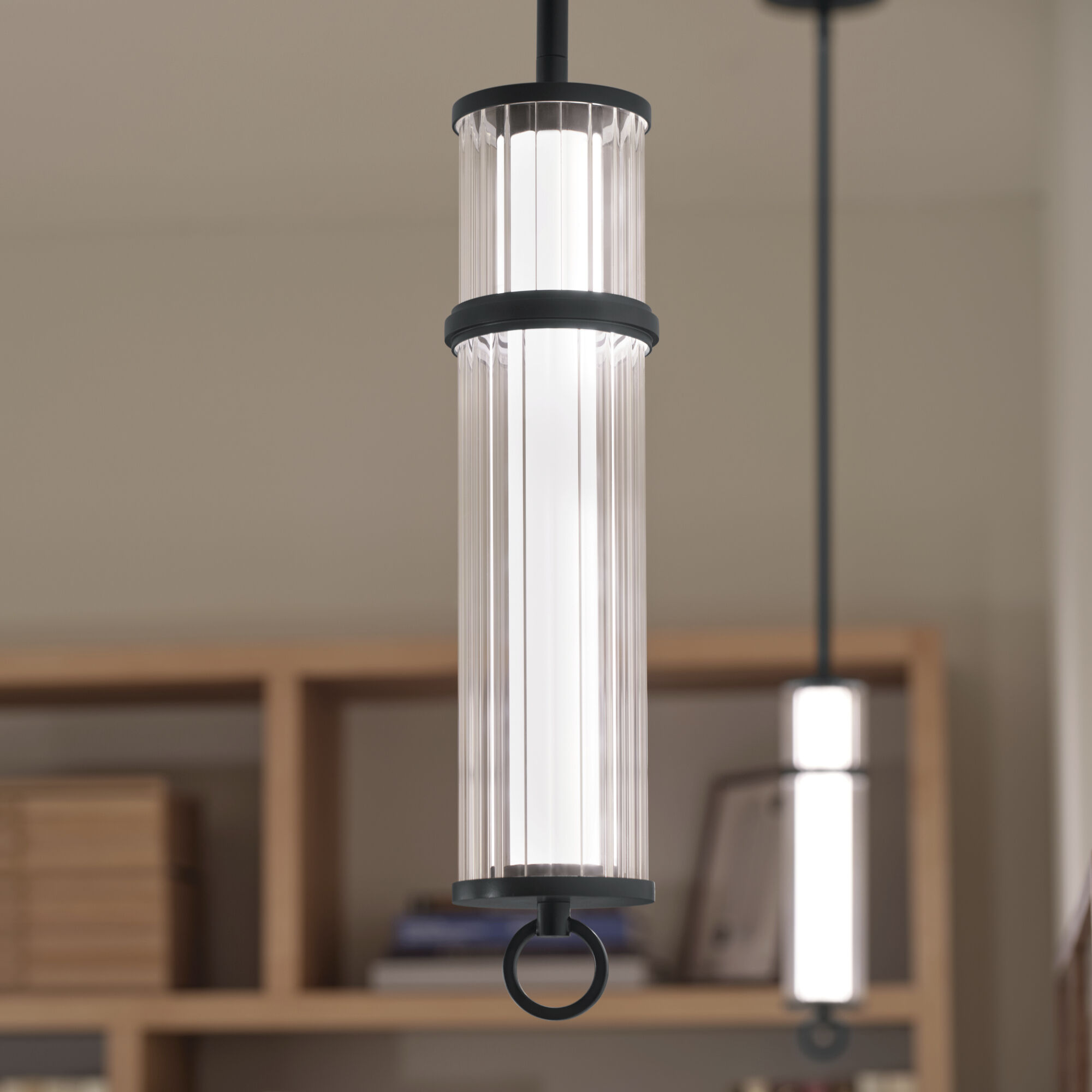 Riven LED Black Mini Pendant Ceiling Light