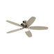 Renew Designer 52 inch Painted Brushed Nickel with Silver Blades Ceiling Fan