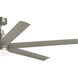 Loa 65 inch Painted Brushed Nickel with Silver Blades Ceiling Fan