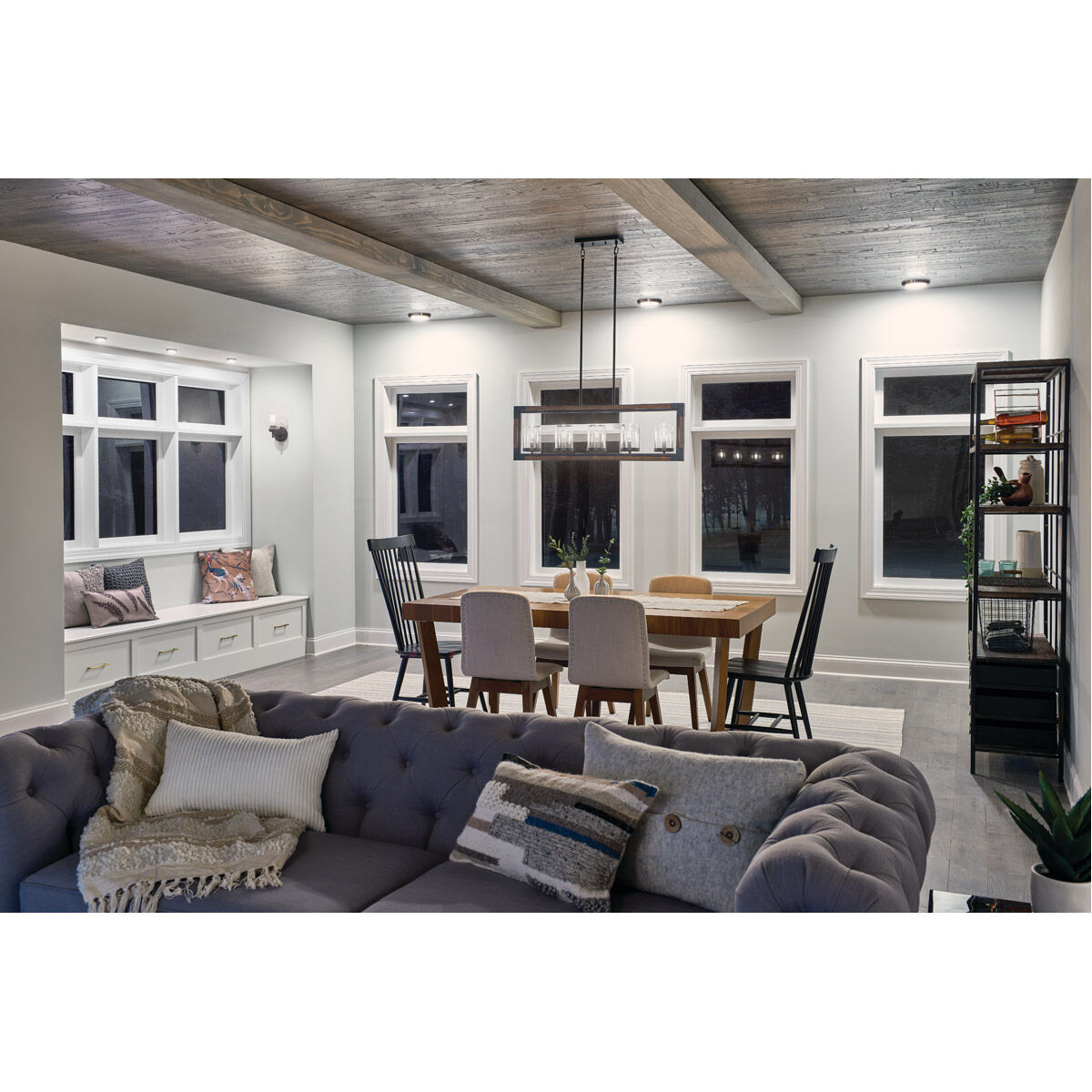 Zeo LED 7 inch Brushed Nickel Flush Mount Light Ceiling Light in 3000K