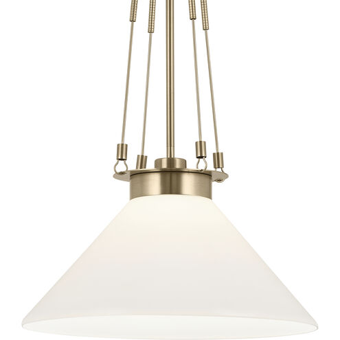 Albers LED 18.25 inch Muted Brushed Gold Pendant Ceiling Light in Brushed Gold and Champagne Bronze