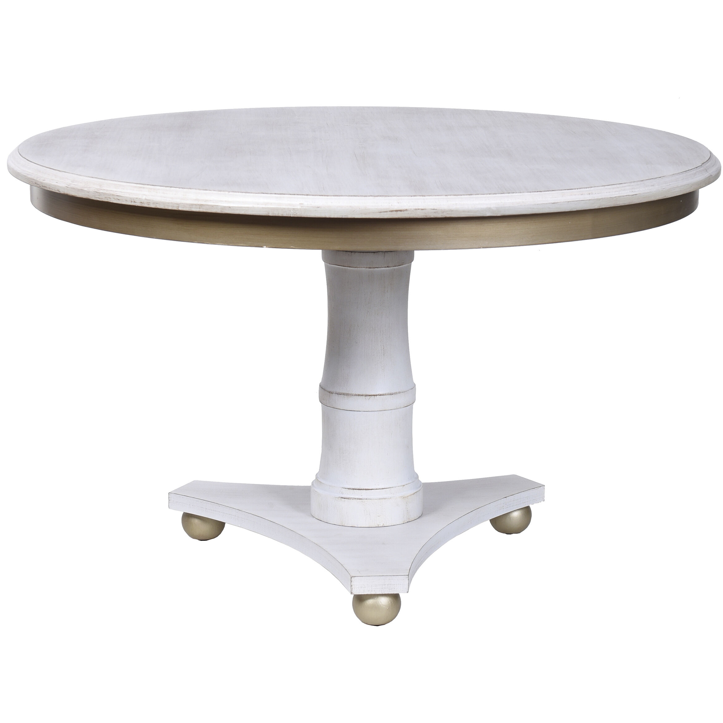 Dann Foley 48 X 30 inch Whitewash and Light Brown Dining Table