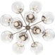 Silvarious 12 Light Polished Nickel Chandelier/Semi Flush Ceiling Light