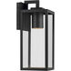 Branner 1 Light 14 inch Textured Black Outdoor Wall Light
