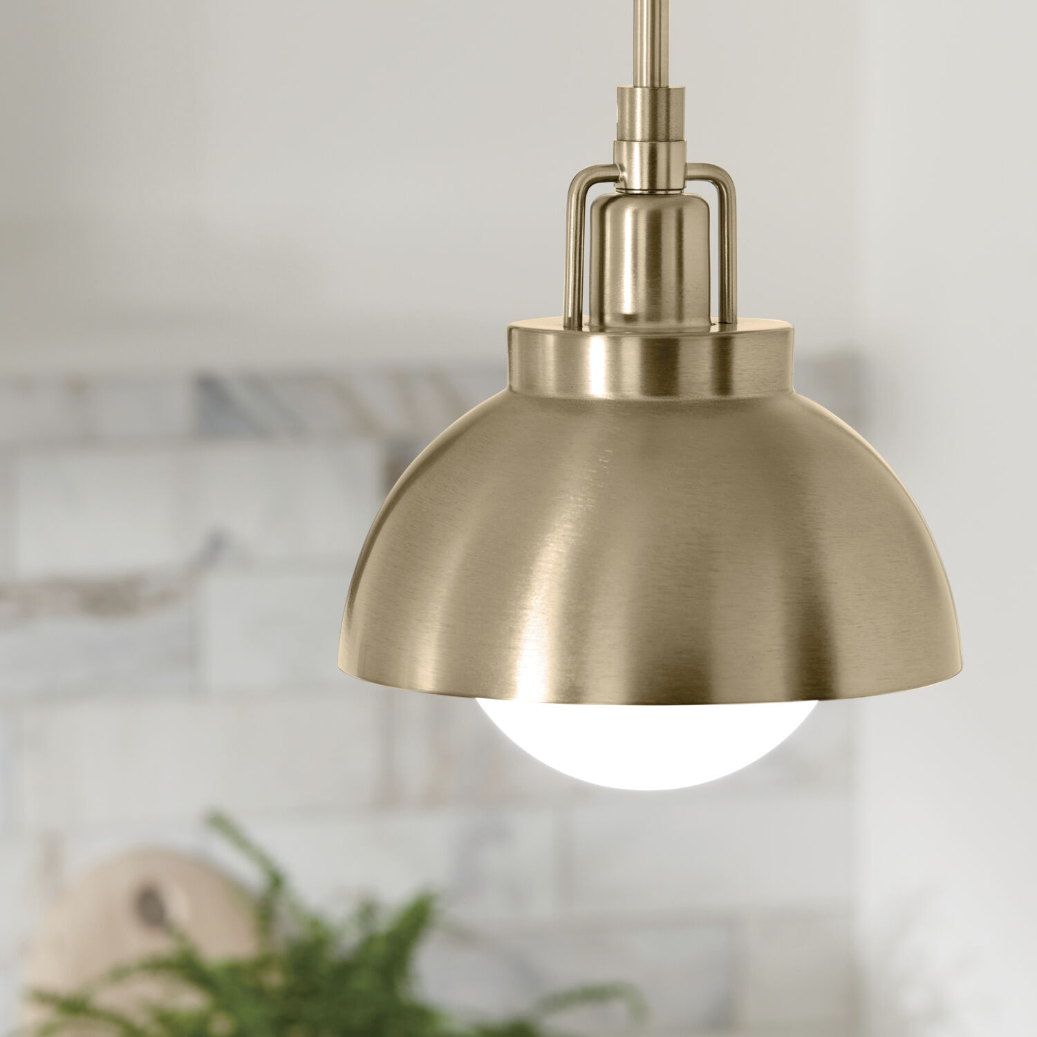 Niva LED 8 inch Champagne Bronze Semi Flush Mount Ceiling Light